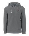 Texas Tech Red Raiders Alumni Cutter & Buck Roam Epic Versatility Half Zip Recycled Mens Hooded Pullover Elemental Grey Mannequin Thumbnail Image