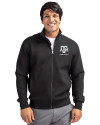 Texas A&M Aggies Alumni Cutter & Buck Roam Epic Versatility Recycled Full Zip Mens Jacket Black Front Thumbnail Image