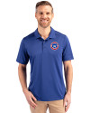 South Bend Cubs Cutter & Buck Prospect Eco Textured Stretch Recycled Mens Big & Tall Polo Tour Blue Front Thumbnail Image