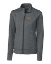 Cincinnati Bengals Cutter & Buck Shoreline Heathered Womens Full Zip Jacket Charcoal Heather Mannequin Thumbnail Image