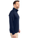 Reading Fightin Phils Cutter & Buck Adapt Eco Knit Stretch Recycled Mens Big and Tall Quarter Zip Pullover Navy Blue Side Thumbnail Image