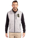 Salt Lake Bees Cutter & Buck Rainier PrimaLoft® Mens Big and Tall Eco Insulated Full Zip Puffer Vest Polished Medium Gray Front Thumbnail Image