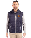 Las Vegas Aviators Cutter & Buck Rainier PrimaLoft® Mens Big and Tall Eco Insulated Full Zip Puffer Vest Dark Navy/Silver Front Thumbnail Image