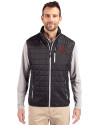 Sacramento River Cats Cutter & Buck Rainier PrimaLoft® Mens Big and Tall Eco Insulated Full Zip Puffer Vest Black Front Thumbnail Image
