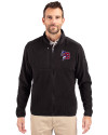 View image 1: Buffalo Bisons Cutter & Buck Cascade Epic Comfort Recycled Sherpa Fleece Mens Big & Tall Full Zip Jacket Black Front