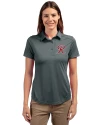 Tacoma Rainiers Cutter & Buck Prospect Eco Textured Stretch Recycled Womens Short Sleeve Polo Elemental Grey Front Thumbnail Image