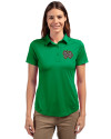 Norfolk Tides Cutter & Buck Prospect Eco Textured Stretch Recycled Womens Short Sleeve Polo Kelly Green Front Thumbnail Image