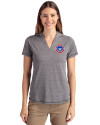 South Bend Cubs Cutter & Buck Forge Eco Heathered Stretch Womens Blade Top Charcoal Heather Front Thumbnail Image
