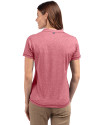 Round Rock Express Cutter & Buck Forge Eco Heathered Stretch Womens Blade Top Cardinal Red Heather Back Thumbnail Image