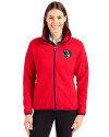 Gwinnett Stripers Cutter & Buck Cascade Eco Fleece Womens Full Zip Jacket Red/Navy Blue Front Thumbnail Image