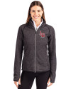 Louisville Bats Cutter & Buck Mainsail Sweater-Knit Womens Full Zip Jacket Charcoal Heather Front Thumbnail Image