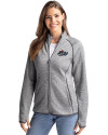 Rocket City Trash Pandas Cutter & Buck Mainsail Sweater-Knit Womens Full Zip Jacket Polished Heather Front Thumbnail Image