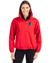 Round Rock Express Cutter & Buck Charter Eco Recycled Womens Full-Zip Jacket Red Front Thumbnail Image
