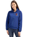 Round Rock Express Cutter & Buck Charter Eco Recycled Womens Full-Zip Jacket Tour Blue Front Thumbnail Image