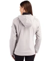 Tulsa Drillers Cutter & Buck Evoke Softshell Recycled Full Zip Womens Jacket CONCRETE Back Thumbnail Image
