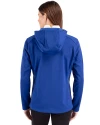 Tulsa Drillers Cutter & Buck Evoke Softshell Recycled Full Zip Womens Jacket Tour Blue Back Thumbnail Image