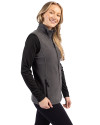Tacoma Rainiers Clique Summit Performance Fleece Full Zip Womens Vest Charcoal Side Thumbnail Image