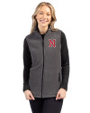 Nashville Sounds Clique Summit Performance Fleece Full Zip Womens Vest Charcoal Front Thumbnail Image