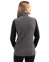 Nashville Sounds Clique Summit Performance Fleece Full Zip Womens Vest Charcoal Back Thumbnail Image