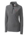 Lansing Lugnuts Clique Summit Performance Fleece Half Zip Womens Pullover Jacket Grey Mannequin Thumbnail Image