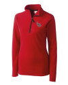 Louisville Bats Clique Summit Performance Fleece Half Zip Womens Pullover Jacket Red Mannequin Thumbnail Image