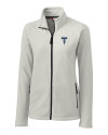 Tulsa Drillers Clique Summit Performance Fleece Full Zip Womens Jacket Silver Mannequin Thumbnail Image
