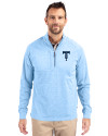 Tulsa Drillers Cutter & Buck Adapt Eco Knit Heather Mens Quarter Zip Pullover Atlas Heather Front Thumbnail Image