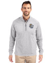 San Antonio Missions Cutter & Buck Adapt Eco Knit Heather Mens Quarter Zip Pullover Polished Heather Front Thumbnail Image