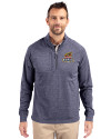 Toledo Mud Hens Cutter & Buck Adapt Eco Knit Heather Mens Quarter Zip Pullover Navy Blue Heather Front Thumbnail Image