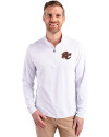 Sacramento River Cats Cutter & Buck Virtue Eco Pique Recycled Quarter Zip Mens Pullover White Front Thumbnail Image