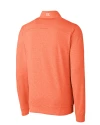 Denver Broncos Cutter & Buck Shoreline Heathered Quarter Zip Mens Big and Tall Pullover College Orange Heather Mannequin Back Thumbnail Image
