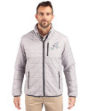 Reno Aces Cutter & Buck Rainier PrimaLoft® Mens Eco Insulated Full Zip Puffer Jacket Polished Medium Gray Front Thumbnail Image