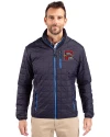 Portland Sea Dogs Cutter & Buck Rainier PrimaLoft® Mens Eco Insulated Full Zip Puffer Jacket Dark Navy Front Thumbnail Image