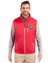 San Antonio Missions Cutter & Buck Rainier PrimaLoft® Mens Eco Insulated Full Zip Puffer Vest Red Front Thumbnail Image