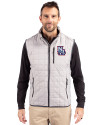 New Hampshire Fisher Cats Cutter & Buck Rainier PrimaLoft® Mens Eco Insulated Full Zip Puffer Vest Polished Medium Gray Front Thumbnail Image