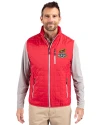 Toledo Mud Hens Cutter & Buck Rainier PrimaLoft® Mens Eco Insulated Full Zip Puffer Vest Red Front Thumbnail Image
