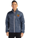 Las Vegas Aviators Cutter & Buck Rainier PrimaLoft® Mens Eco Insulated Full Zip Printed Puffer Jacket Dark Navy Front Thumbnail Image