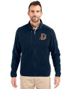 Durham Bulls Cutter & Buck Cascade Eco Fleece Mens Full Zip Jacket Navy Blue Front Thumbnail Image