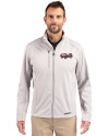 Lansing Lugnuts Cutter & Buck Evoke Softshell Recycled Full Zip Mens Jacket CONCRETE Front Thumbnail Image