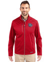 Lehigh Valley IronPigs Cutter & Buck Evoke Softshell Recycled Full Zip Mens Jacket Cardinal Red Front Thumbnail Image
