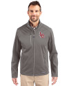 Louisville Bats Cutter & Buck Evoke Softshell Recycled Full Zip Mens Jacket Elemental Grey Front Thumbnail Image