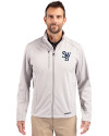 Scranton/Wilkes-Barre RailRiders Cutter & Buck Evoke Softshell Recycled Full Zip Mens Jacket CONCRETE Front Thumbnail Image
