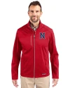 Nashville Sounds Cutter & Buck Evoke Softshell Recycled Full Zip Mens Jacket Cardinal Red Front Thumbnail Image
