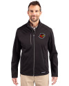 Rochester Red Wings Cutter & Buck Evoke Softshell Recycled Full Zip Mens Jacket Black Front Thumbnail Image