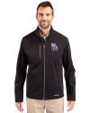 New Hampshire Fisher Cats Cutter & Buck Evoke Softshell Recycled Full Zip Mens Jacket Black Front Thumbnail Image