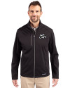 Omaha Storm Chasers Cutter & Buck Evoke Softshell Recycled Full Zip Mens Jacket Black Front Thumbnail Image