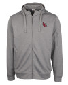 Louisville Bats Clique Lift Eco Performance Full Zip Unisex Hoodie Sweatshirt Grey Melange Mannequin Thumbnail Image