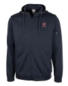 View image 3: Tacoma Rainiers Clique Lift Solution-dyed Performance Unisex Full Zip Hooded Sweatshirt Navy Mannequin