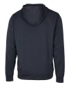 View image 4: Tacoma Rainiers Clique Lift Solution-dyed Performance Unisex Full Zip Hooded Sweatshirt Navy Mannequin Back