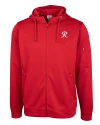 View image 5: Tacoma Rainiers Clique Lift Solution-dyed Performance Unisex Full Zip Hooded Sweatshirt Red Mannequin